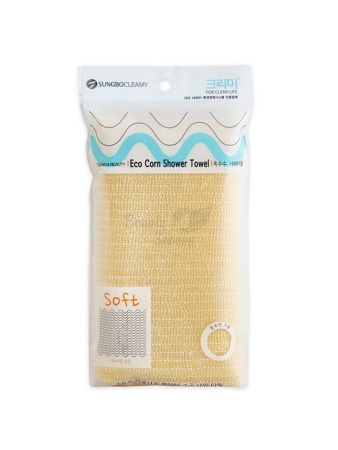 SB CLEAN&BEAUTY Мочалка для душа (24х100) Eco Corn Shower Towel 1шт