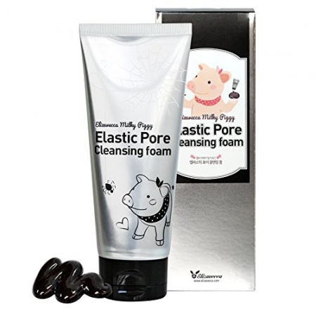 фото elizavecca пенка-маска для умывания черная  milky piggy elastic pore cleansing foam element