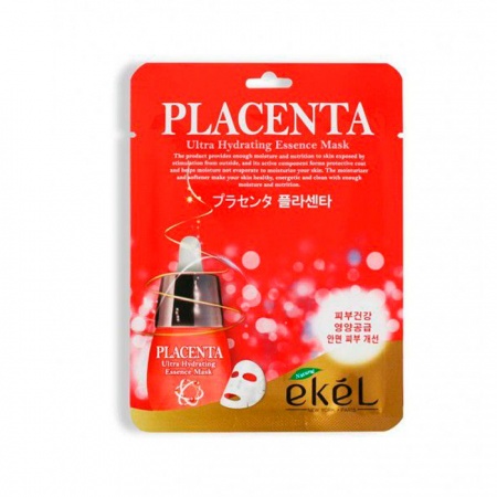 фото ekel маска с экстрактом плаценты - placenta ultra hydrating essence mask beauty
