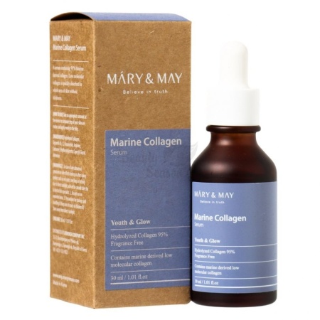 MARY&MAY Сыворотка для лица Антивозрастная морской коллаген Marine Collagen Serum