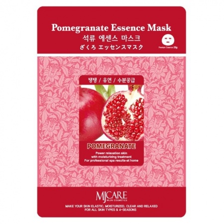 фото mijin маска тканевая гранат - pomegranate essence mask 23гр beauty