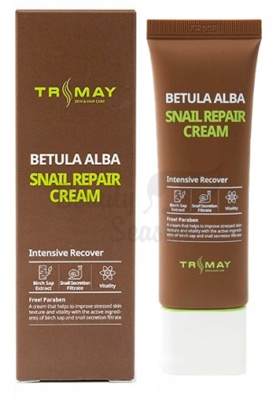 TRIMAY Крем с муцином улитки и березовым соком Betula Alba Snail Repair Cream