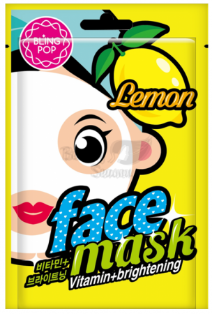 BLING POP Маска для лица тканевая Лимон - Lemon Vitamin & Brightening Mask
