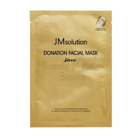 JMSolution Укрепляющая тканевая маска с пептидами Donation Face Mask Save