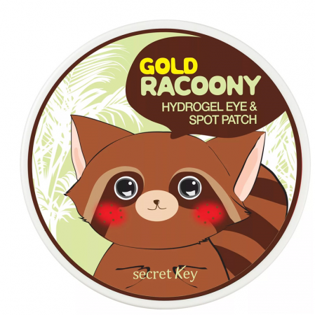 фотоSECRET KEY Патчи гидрогелевые  Gold Racoony Hydrogel Eye & Spot Patch бьюти сизон