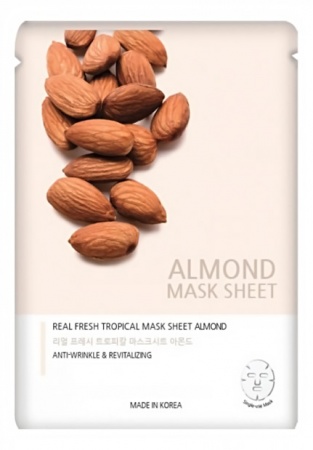 фото jungnani маска тканевая с экстрактом миндаль - real fresh tropical mask almond 25ml beauty