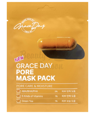 Grace Day Тканевая маска очищение и сужение пор с кислотами Pore Mask Pack