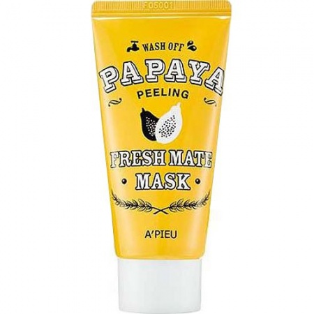 фото a'pieu очищающая маска - wash off fresh mate mask, papaya peeling 50ml  beauty