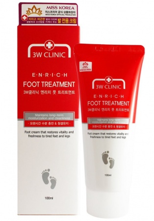 3W CLINIC Крем для ног лечебный - Enrich Foot Treatment