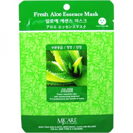 MIJIN Маска тканевая алоэ - Fresh Aloe Essence Mask 23гр