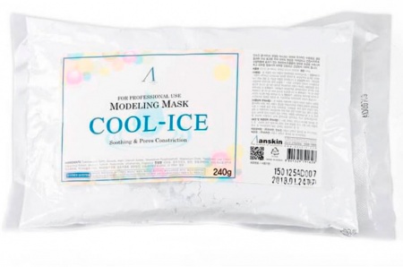фото anskin original маска альгинатная охлаждающий успокаивающий эффект - cool-ice modeling mask (пакет) beauty