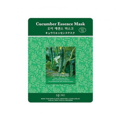 фото mijin маска тканевая огурец - cucumber essence mask 23гр beauty