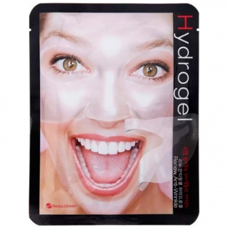 фото beauugreen  антивозрастная гидрогелевая маска - renew anti-wrinkle hydrogel mask beauty
