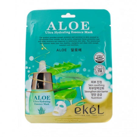 EKEL Маска с экстрактом алоэ - Aloe Ultra Hydrating Essence Mask