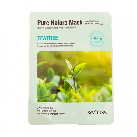 фото anskin secriss тканевая маска чайное дерево pure nature mask tea tree beauty