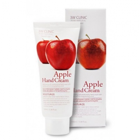 3W CLINIC Крем для рук увлажняющий с экстрактом Яблока - Apple Hand Cream