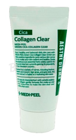 MEDI-PEEL Успокаивающая очищающая пенка Green Cica Collagen Clear 28ml