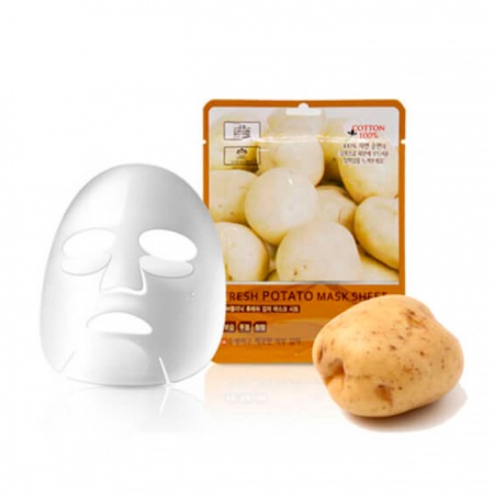 фото 3w clinic тканевая маска для лица с экстрактом картофеля - fresh potato mask sheet beauty