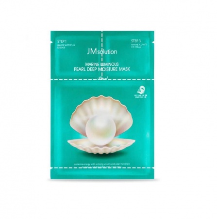 фото jmsolution трёхшаговый увлажняющий набор с жемчугом - marine luminous pearl deep moisture mask beauty