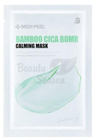 MEDI-PEEL Успокаивающая маска с бамбуком и центеллой - Bamboo Cica Bomb Calming Mask, 25ml