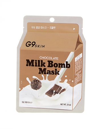 фото g9skin маска для лица тканевая milk bomb mask-chocolate, 21мл beauty