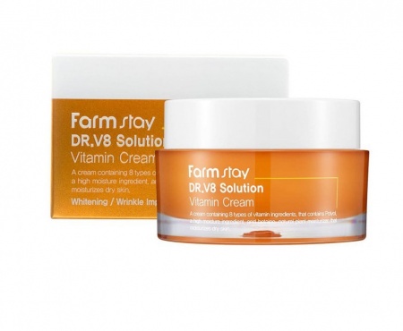 фотоFARMSTAY Омолаживающий крем с витаминами - Dr.V8 Solution VItamin Cream 50ml бьюти сизон