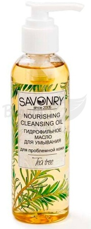 фото savonry гидрофильное масло для проблемной кожи чайное дерево nourishing cleansing oil tea tree 150ml уход
