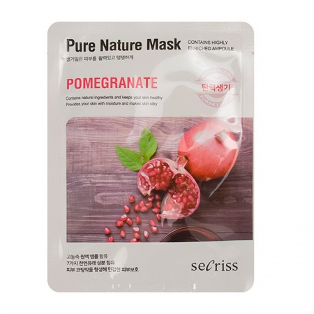  Anskin Secriss Тканевая маска Гранат - Pure Nature Mask Pomegranate
