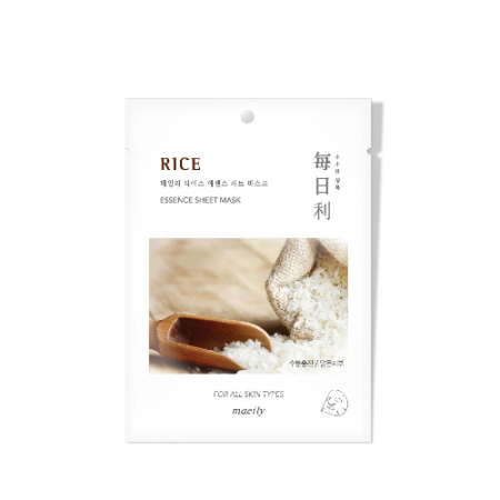 фото maeily тканевая маска c рисом - rice essence sheet nask beauty