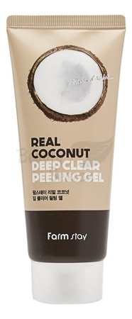 FARMSTAY Пилинг - гель с Экстрактом Кокоса Real Coconut Deep Clear Peeling Gel, 100 Ml