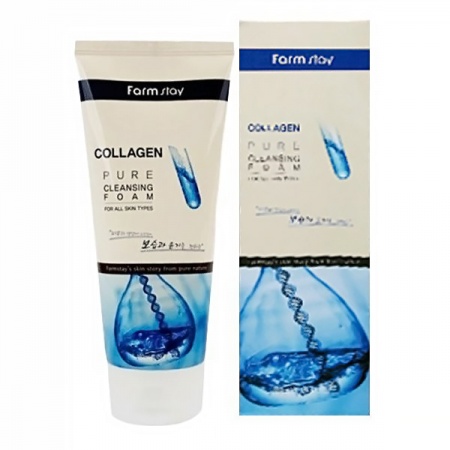 фото farmstay пенка для умывания с коллагеном - collagen pure cleansing foam 180ml element
