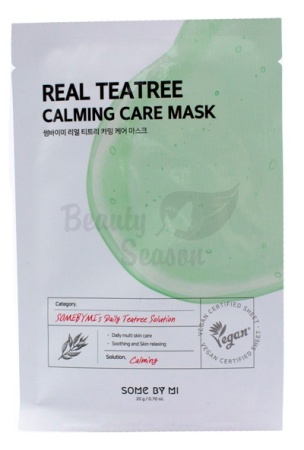 фото some by mi тканевая маска для лица с экстрактом чайного дерева real teatree calming care mask  beauty