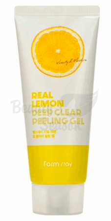 FARMSTAY Пилинг гель для глубокого очищения с экстрактом лимона - Real Lemon Deep Clear Peeling Gel