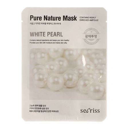 Anskin Secriss Тканевая маска Белый жемчуг - Pure Nature Mask White Rearl