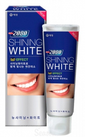 Aekyung Зубная паста сияющая белизна Dental Clinic 2080  New Shining White Toothpaste,100 гр.
