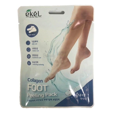 Ekel Пилинг носочки для стоп с муцином улитки Snail foot peeling pack, 40 мл