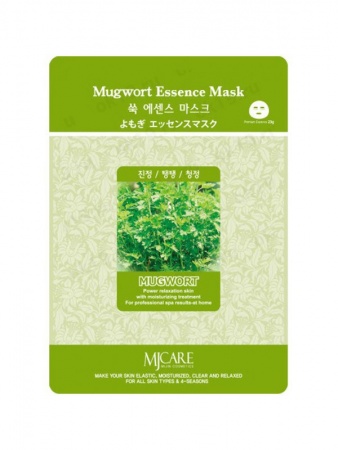 фото mijin маска тканевая полынь - mugwort essence mask 23гр beauty