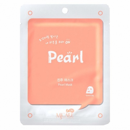 фото mijin маска тканевая с жемчугом - pearl mask pack 22гр beauty