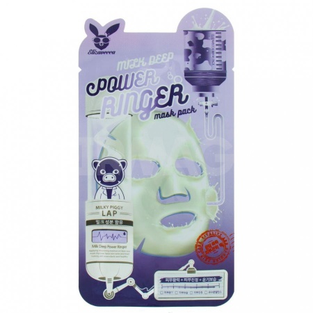 фото elizavecca тканевая маска с молоком - milk deep power ringer mask pack beauty