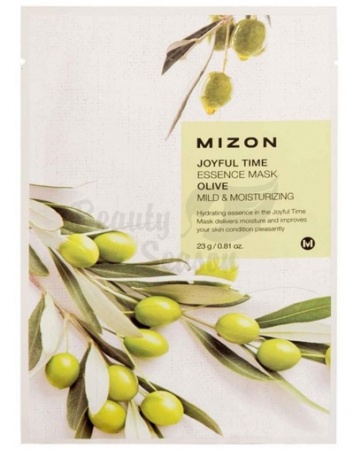 фото mizon тканевая маска олива joyful time essence mask olive mild & moisturizing beauty