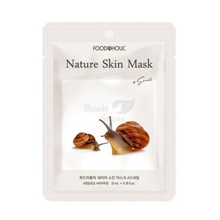 FOODAHOLIC Маска для лица с Муцином улитки Nature Skin Mask Snail