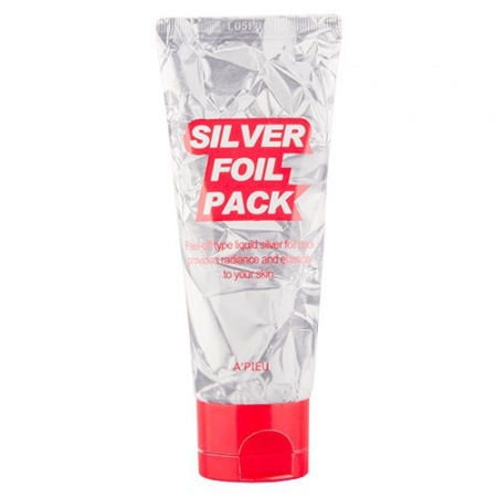 фото a'pieu маска-пленка для лица серебрянная - silver foil pack 60 ml beauty