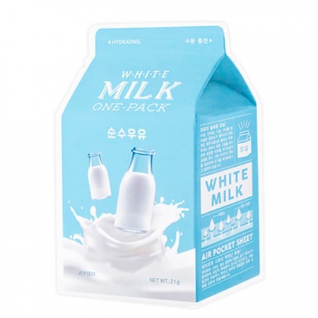 фото a'pieu маска тканевая молочная - white milk one-pack, 21 гр. beauty