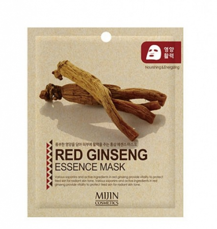 фото mijin маска тканевая красный женьшень - red ginseng essence mask 25гр beauty