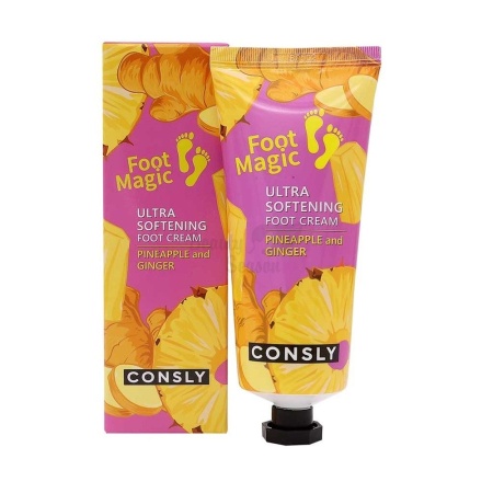 CONSLY Ультрасмягчающий крем для ног ананас и имбирь Ultra Softening Foot Cream Pineapple and Ginger