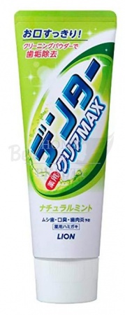 LION Зубная паста от кариеса с микропудрой натуральная Мята  - Dentor Clear Natural Mint (Япония)