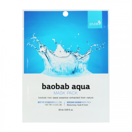 Bergamo Тканевая маска с экстрактом Баобаба - Baobab Aqua Mask Pack