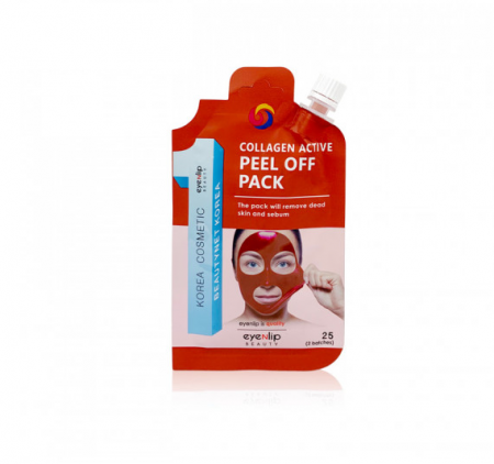 фото eyenlip маска-пленка очищающая - collagen active peel off pack, 25гр beauty