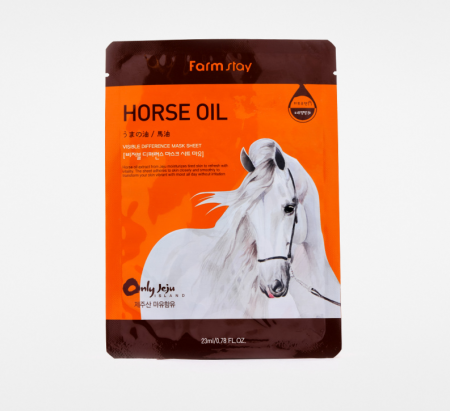 фото farmstay маска для лица с лошадиным маслом - visible difference mask sheet horse oil beauty