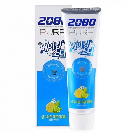 Aekyung 2080  Зубная паста с содой и лимоном Pure Baking Soda Toothpaste Lemon Lime